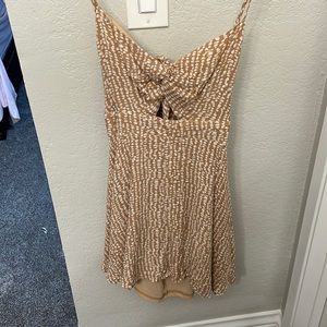 Open Back Beige Sun Dress